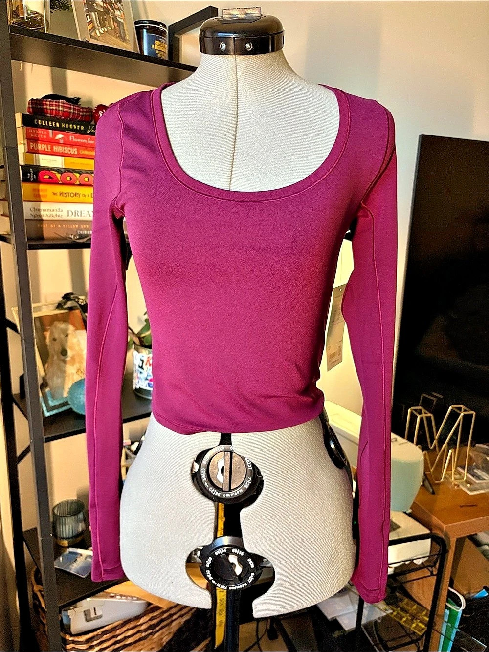 Athleta Transcend Top Long Sleeve Top in Purple XS NWT